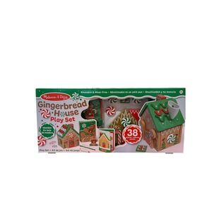Melissa Doug Gingerbread House Play Set Reusable Mess Free Wooden 38 Pieces